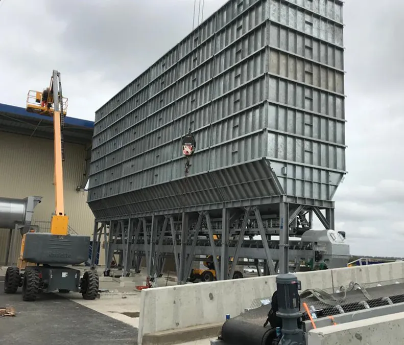Industrielle Aufgabebunker für Zuschlagstoffe