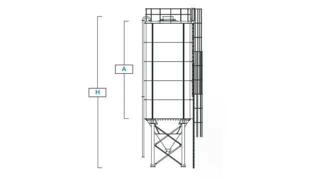 Silos À Panneaux Dessin Technique