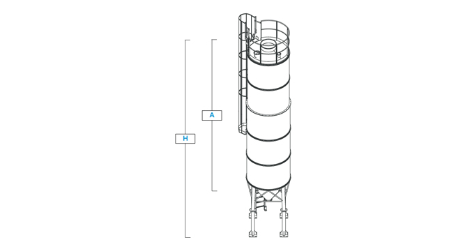 Telescopic Silos Technical Drawing