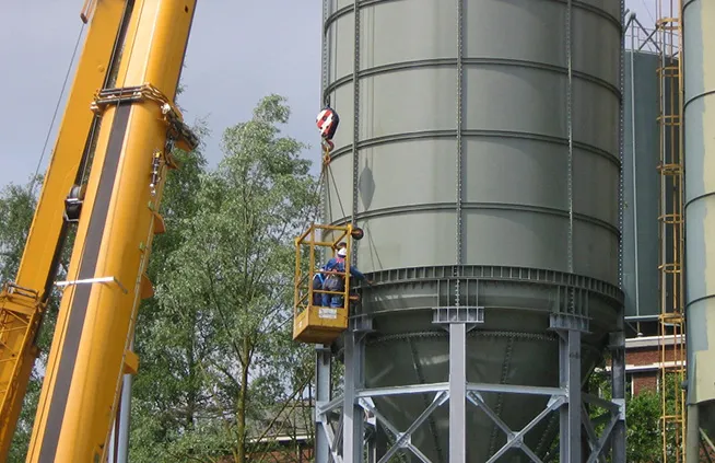 instalación silo a paneles vertical